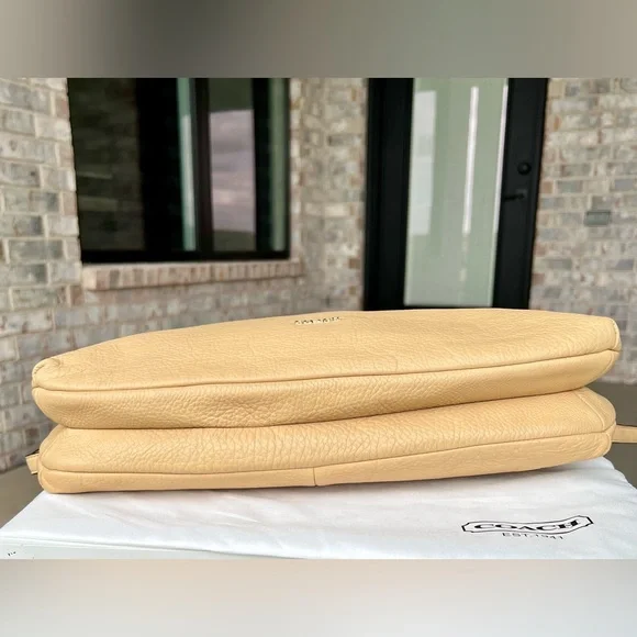 Coach Madison Tan Pebbled Leather Slouch Hobo with Crossbody Strap Style - Picture 5 of 15